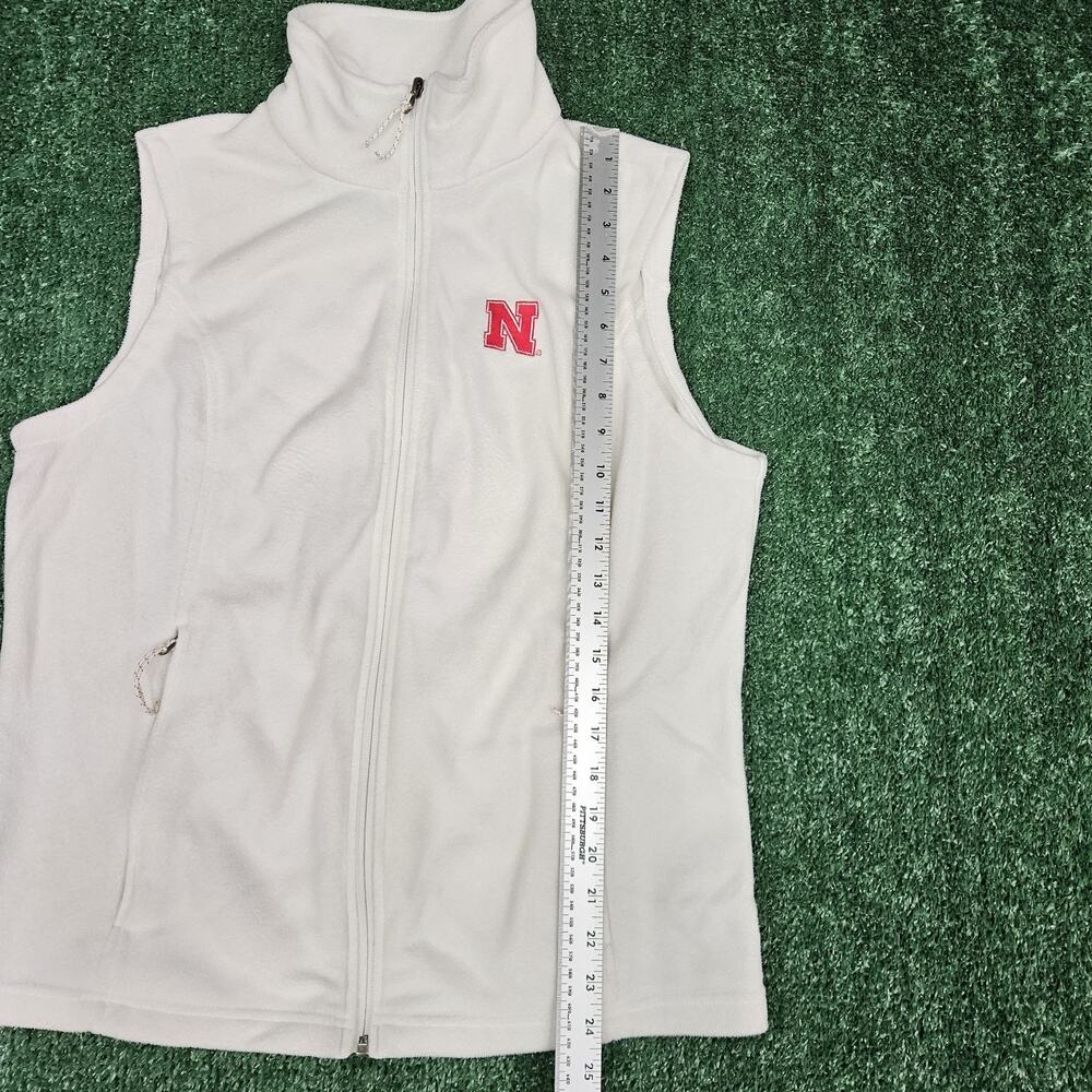 Columbia Nebraska Huskers Women’s Fleece Vest Size Large White - Picture 6 of 7